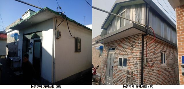 옹진군 농촌주택개량사업 전후 모습. 군 제공
