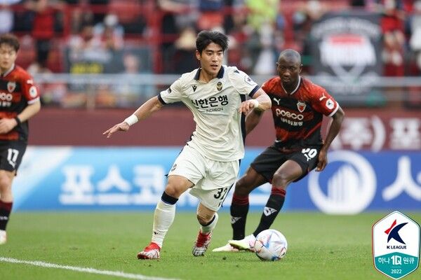 인천에 합류한 왼쪽 측면 수비수 이주용. 한국프로축구연맹 제공