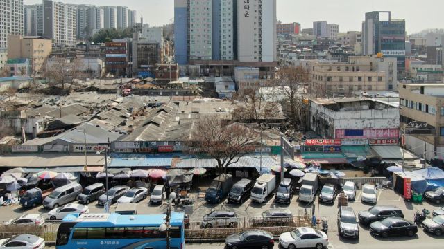 2023년 3월 성호시장 일대 전경. 성남시 제공