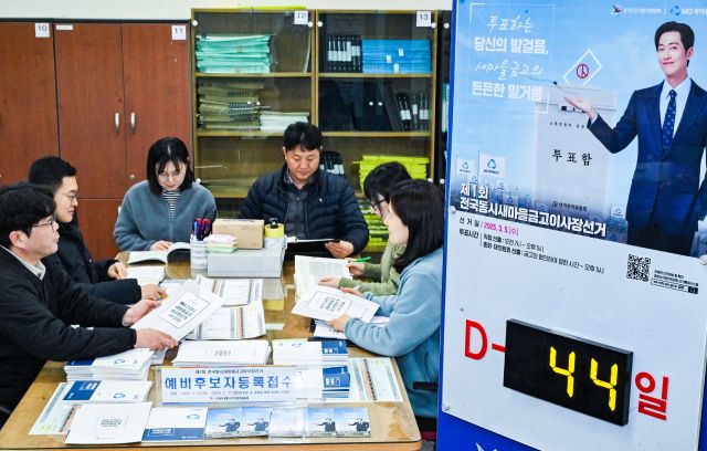 ‘제1회 전국동시새마을금고이사장선거’ 예비 후보자 등록일을 하루 앞둔 20일 오후 수원특례시 영통구선거관리위원회에서 관계자 등이 위탁선거법 사례와 선거 사무일정 등을 꼼꼼히 확인하며 예비 후보자 등록을 준비를 하고 있다. 사상 처음으로 직선제로 치러지는 이번 선거의 예비 후보자는 관할 선거관리위원회를 통해 등록할 수 있으며, 일정 요건을 충족해야 한다. 등록 후에는 전화, 문자메시지, 명함 배부 등의 제한된 선거 운동이 가능하다. MG새마을금고중앙회와 선관위는 공정하고 투명한 선거를 위해 노력을 기울일 방침이다.조주현기자