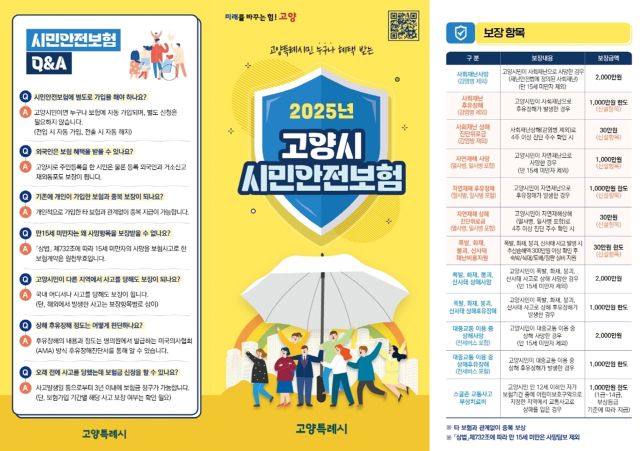 ‘2025년 고양시 시민안전보험’ 안내 포스터. 고양특례시 제공