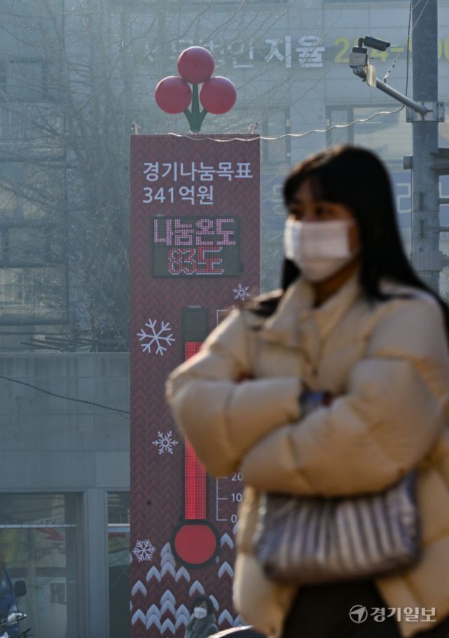 경기불황으로 인해 도움이 필요한 사랑의 온도탑 [포토뉴스]