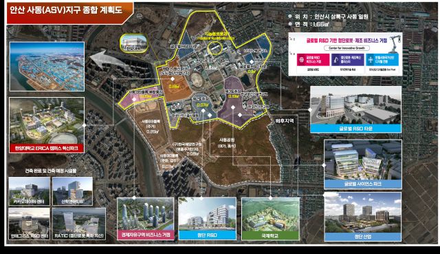 안산시가 추진 중인 ASV지구 종합계획도. 안산시 제공