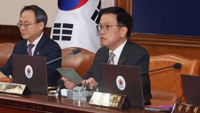 최상목 대통령 권한대행이 31일 정부서울청사에서 국무회의를 하고 있다. 연합뉴