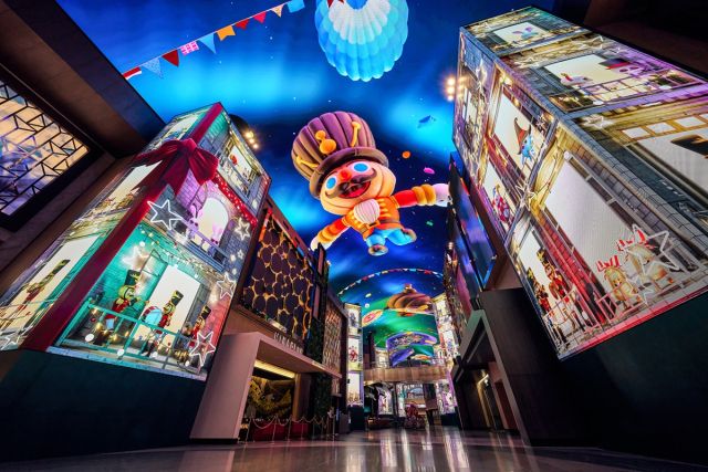 모히건 인스파이어가 새해를 맞아 선보이는 오로라의 새로운 미디어아트 쇼 콘텐츠 ‘오로라 익스프레스’의 한 장면. 인스파이어 제공