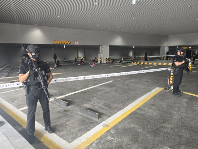 인천공항, APEC 정상회의 대비 유관기관 합동 대테러 훈련 사진. 공항공사 제공