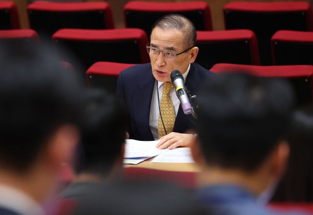 위성락 국가안보실장이 15일 용산 대통령실에서 최근 캄보디아에서 발생한 한국인 대상 납치·감금 범죄 대응 현황 관련 브리핑을 하고 있다. 연합뉴스