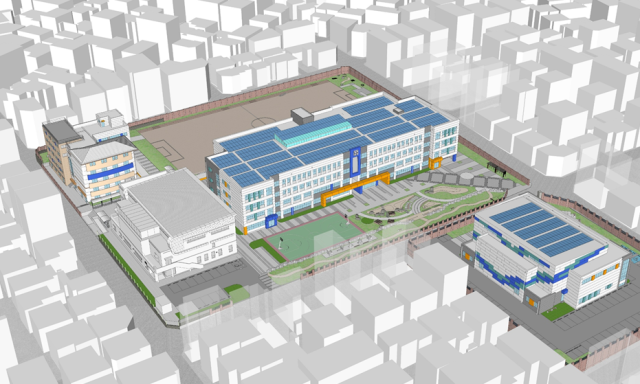 ‘수성고등학교 그린스마트스쿨 임대형 민자사업(BTL)’ 조감도. 경기도교육청 제공