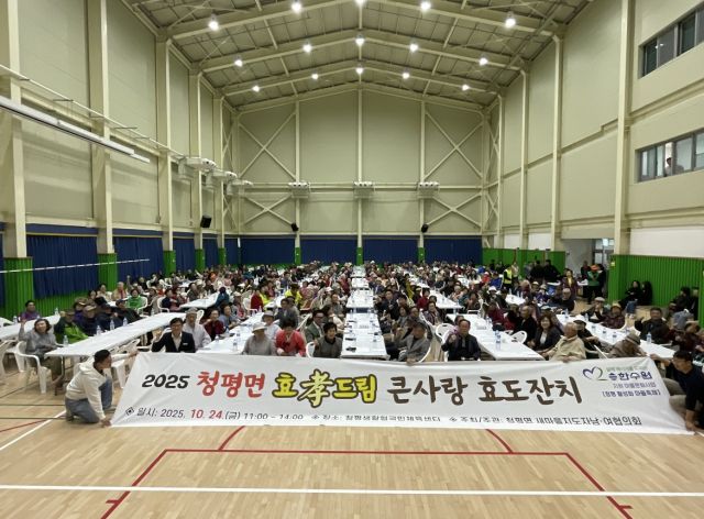 24일 가평 청평면이 민·관 합동으로 ‘효드림 큰사랑 효도잔치’를 개최했다. 가평군 제공