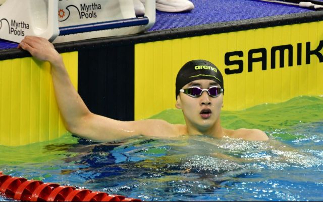 ‘2025 제3회 바레인 아시아청소년경기대회’ 계영에서 금메달을 견인한 경기체중 이지후. 경기체중 제공