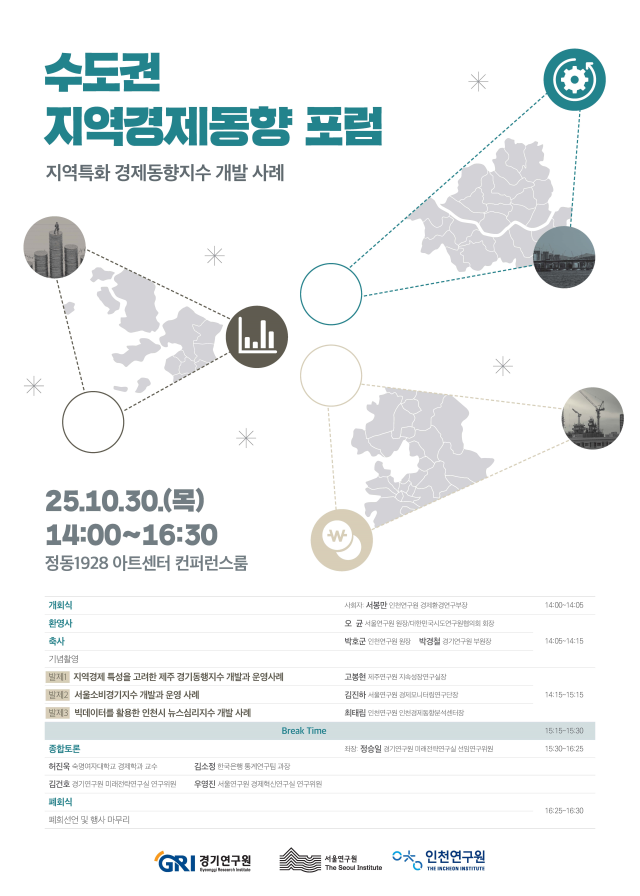 수도권 지역경제동향 포럼 홍보 포스터. 경기도 제공