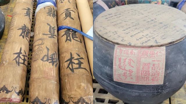 적발된 가짜 골동 보이차. 인천본부세관 제공