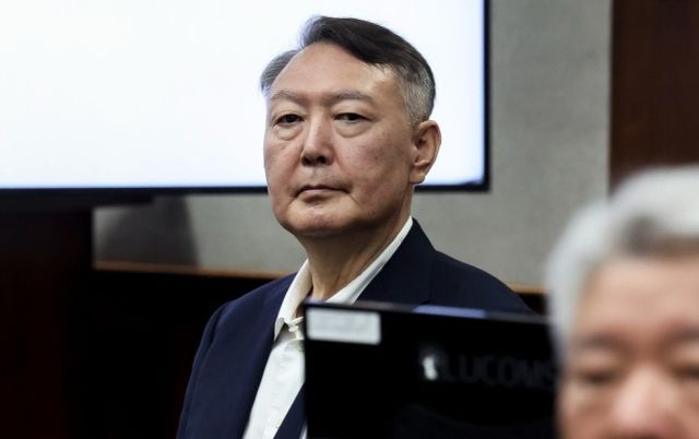 법정 출석한 윤석열 전 대통령. 연합뉴스