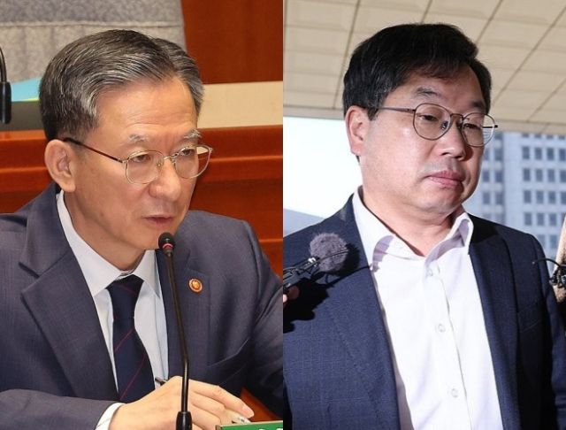 정성호 법무부장관, 노만석 검찰총장 직무대행. 연합뉴스