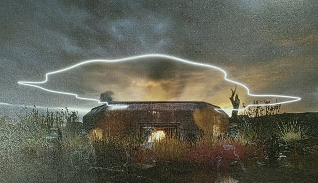 홍남기 작가의 작품 ‘Borderline’. 작가는 경기 북부 양주, 포천, 파주 일대에 남아있는 대전차 방호벽과 방어 벙커들의 이미지를 디지털화하며 미래의 이중성을 시각화했다. 이나경기자