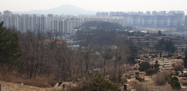 풍무7, 8지구가 위치한 김포공원묘지 전경. (재)김포공원 제공