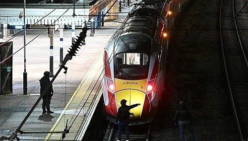 흉기난동 발생한 열차. AFP=연합뉴스