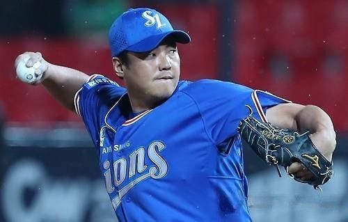 전 삼성라이온즈 소속 야구선수 안지만. 연합뉴스