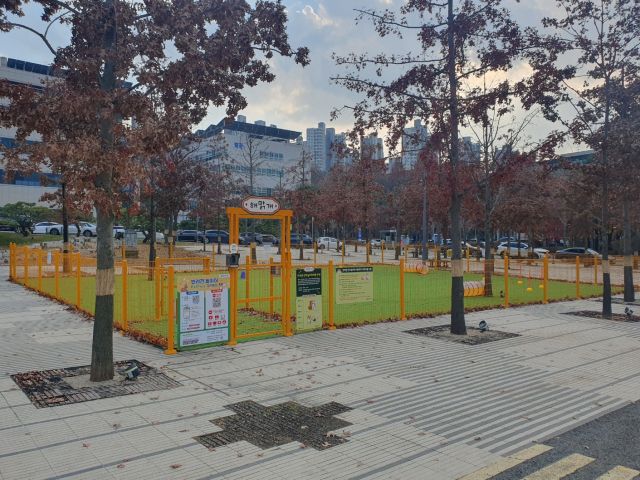 경기평화광장에 조성된 ‘해맑개’. 경기도 제공