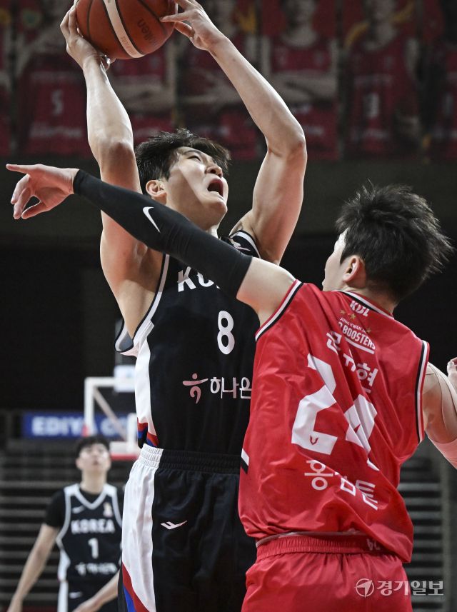 남자농구대표팀, 농구월드컵전 최종 연습 경기 [포토뉴스]