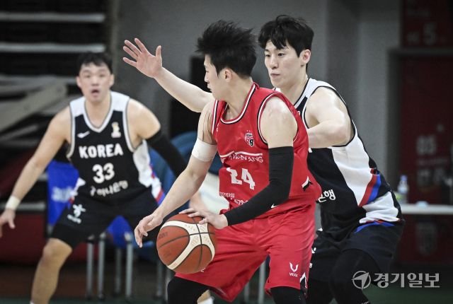 남자농구대표팀, 농구월드컵전 최종 연습 경기 [포토뉴스]