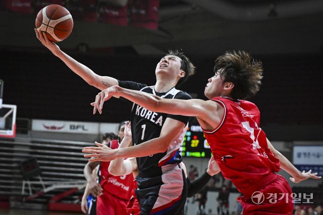 남자농구대표팀, 농구월드컵전 최종 연습 경기 [포토뉴스]