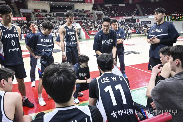 남자농구대표팀, 농구월드컵전 최종 연습 경기 [포토뉴스]