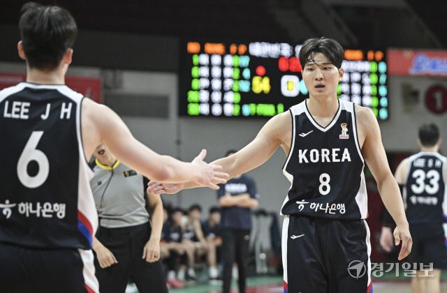 남자농구대표팀, 농구월드컵전 최종 연습 경기 [포토뉴스]