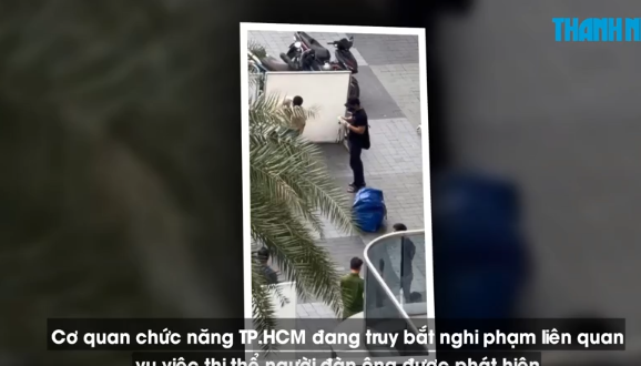 23일(현지시간) 베트남 호찌민시 한 고층 빌딩에서 대형 가방 속에 담긴 한국인 남성 시신이 발견된 현장 모습. 베트남 청년신문(Thanh Nien) 갈무리
