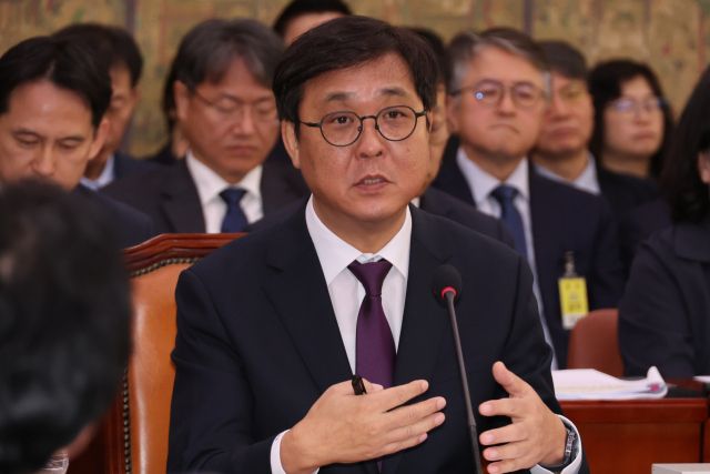 최휘영 문화체육관광부 장관이 지난달 29일 서울 여의도 국회에서 열린 문화체육관광위원회의 문화체육관광부 및 산하기관에 대한 종합 국정감사에서 위원 질의에 답하고 있다. 연합뉴스