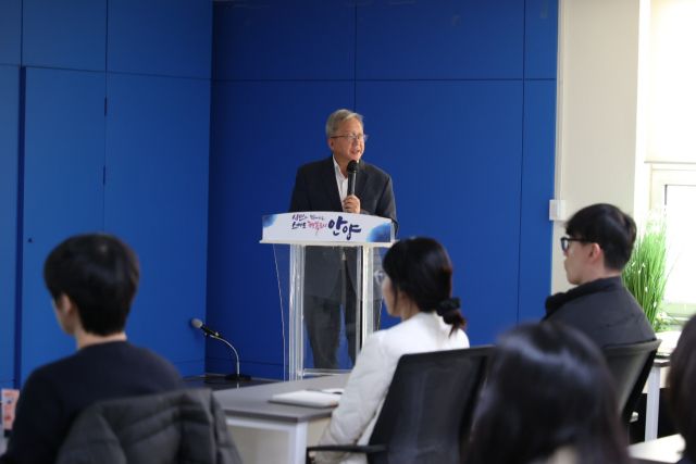 강남훈 사단법인 기본사회 이사장 초청 강연. 안양시 제공