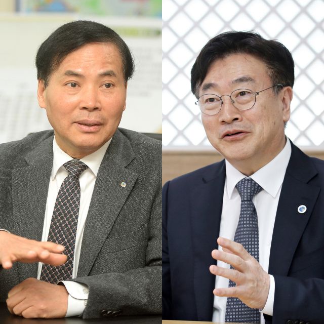 (사진은 왼쪽부터)황효진 인천시 글로벌도시정무부시장과 윤원석 인천경제자유구역청장이 1일 사의를 표명했다. 경기일보DB