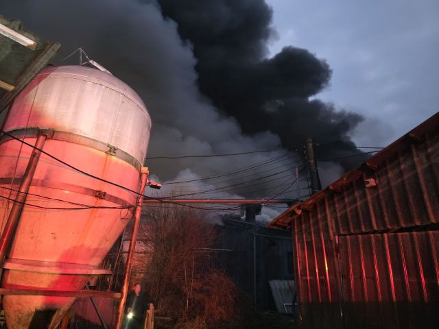 16일 오전 6시34분께 안성시 미양면 소재 한 돈사에서 화재가 발생했다. 경기도소방재난본부 제공