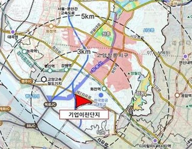고양창릉지구 및 고양현천기업이전단지 위치도. 경기도 제공