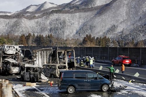 사고 현장 모습. 교도=연합뉴스
