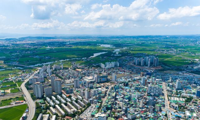 평택역 주변 항공 사진. 평택시 제공