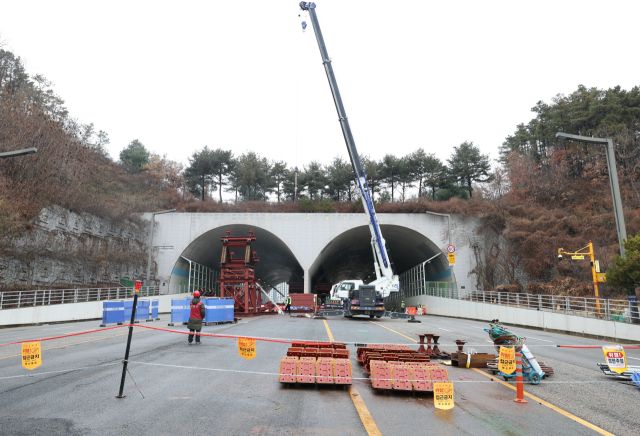 화성 동탄숲 생태터널 긴급안전조치 현장. 화성특례시 제공