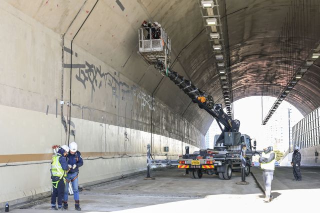 용인특례시 동탄숲생태터널 긴급안전조치 공사현장. 화성특례시 제공