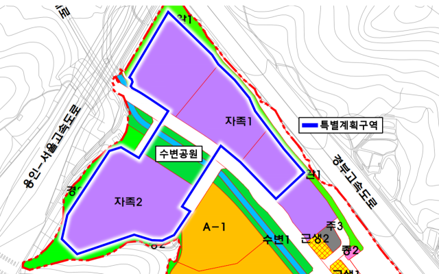 제3판교 테크노밸리 토지이용계획도 특별계획구역. 경기주택도시공사(GH) 제공
