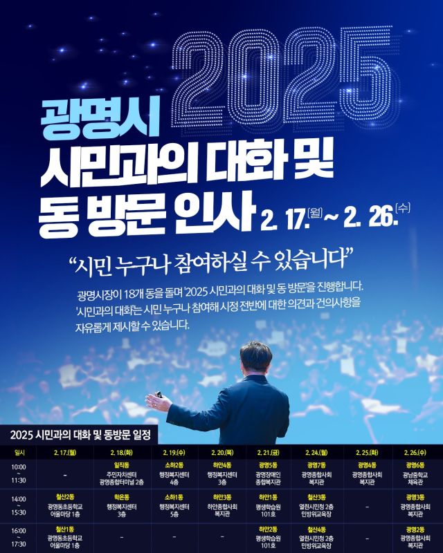 광명시 2025 시민과의 대화 안내 포스터. 광명시 제공