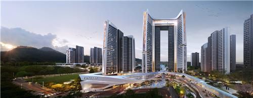 더샵 마스터뷰 투시도. 포스코이앤씨