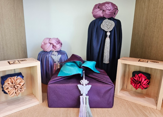 보자기 공예로 만든 포장. 인천시 제공