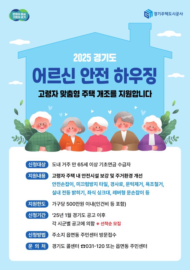 2025년 어르신 안전 하우징 사업 포스터. 경기도 제공