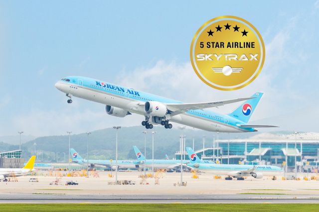 대한항공은 영국 ‘스카이트랙스(SKYTRAX)’의 ‘월드 에어라인 스타 레이팅(World Airline Star Rating)’에서 ‘5성 항공사(SKYTRAX 5-star)’로 선정됐다. 대한항공 제공