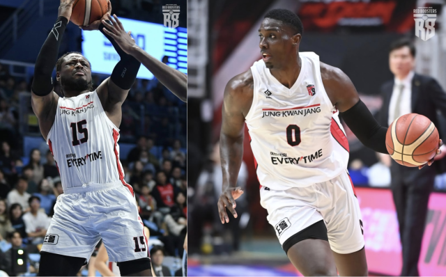 안양 정관장의 4연승을 이끌고 있는 ‘외국인 듀오’ 디온테 버튼(왼쪽)과 조니 오브라이언트의 활약을 앞세워 6강 플레이오프행 희망을 이어가고 있다.정관장 제공