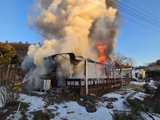 화재 현장 모습. 경기도소방재난본부 제공