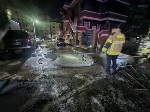 부천 원미구 액대동 수도관 동파사고 현장. 부천소방서 제공