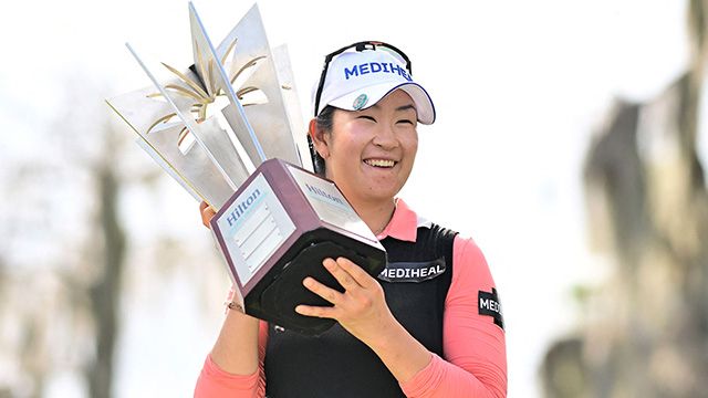 미국여자프로골프(LPGA) 투어 시즌 개막전에서 ‘와이어 투 와이어’ 우승을 차지한 김아림 골프선수. 용인대학교 제공