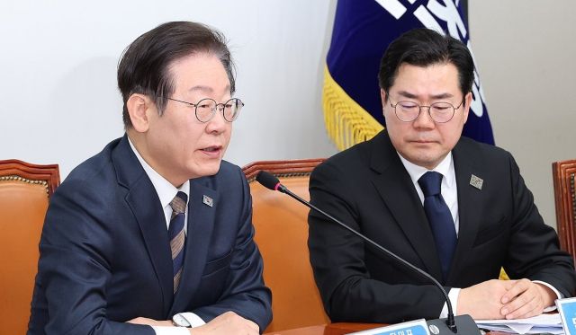 더불어민주당 이재명 대표가 10일 서울 여의도 국회에서 열린 최고위원회의에서 발언하고 있다. 연합뉴스