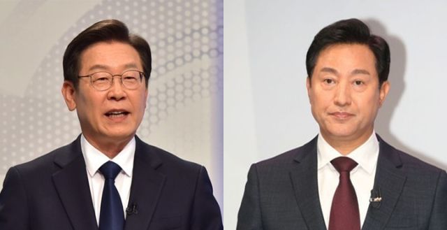 이재명 더불어민주당 대표, 오세훈 서울시장. 연합뉴스